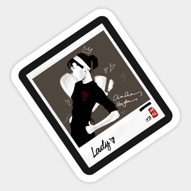 Lady Sticker by Habuza